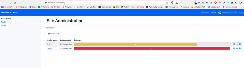 rails admin interface