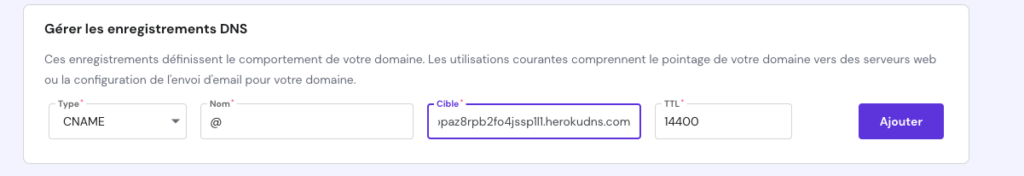custom dns cname