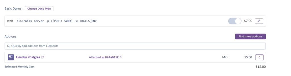 heroku ressources serveur