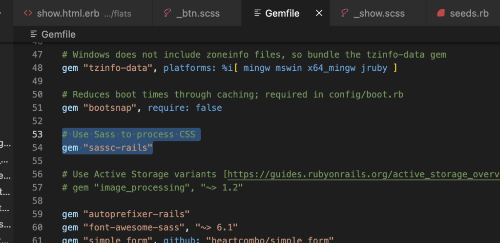 gemfile sassc ruby front scss